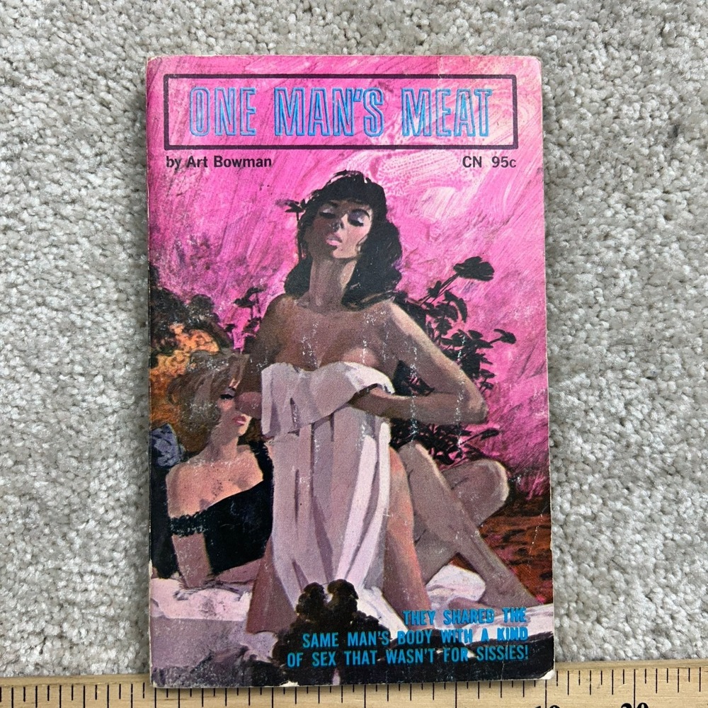 One‎ Man's Meat Art Bowman 1966 Vintage Pulp Fiction Adult Novel Paperback